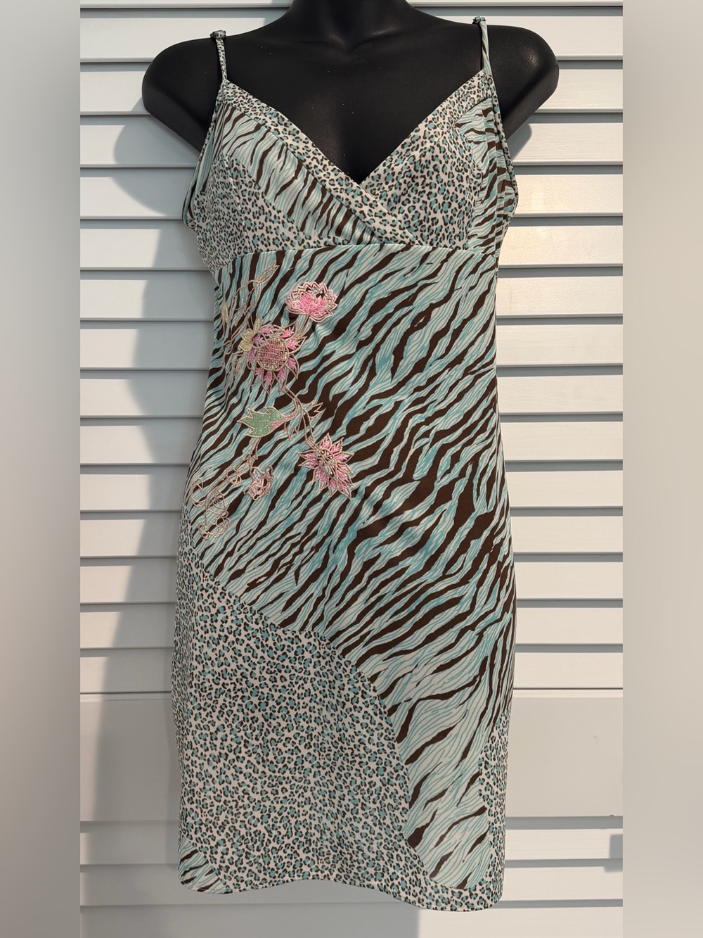 Natori Animal Print Embroidered Chemise